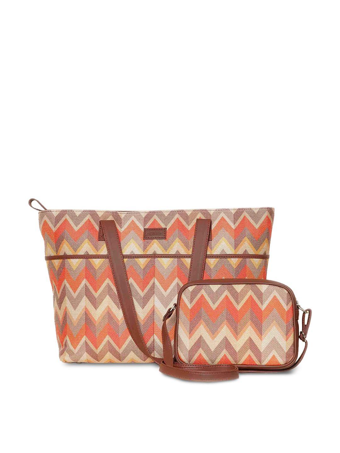 zouk geometric printed swagger shoulder bag