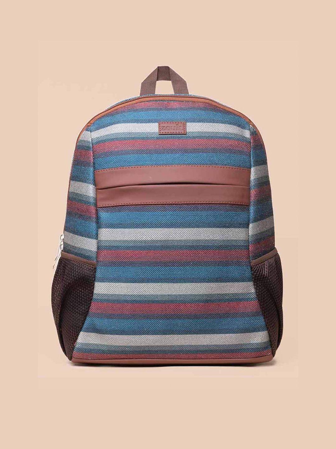 zouk men striped backpack