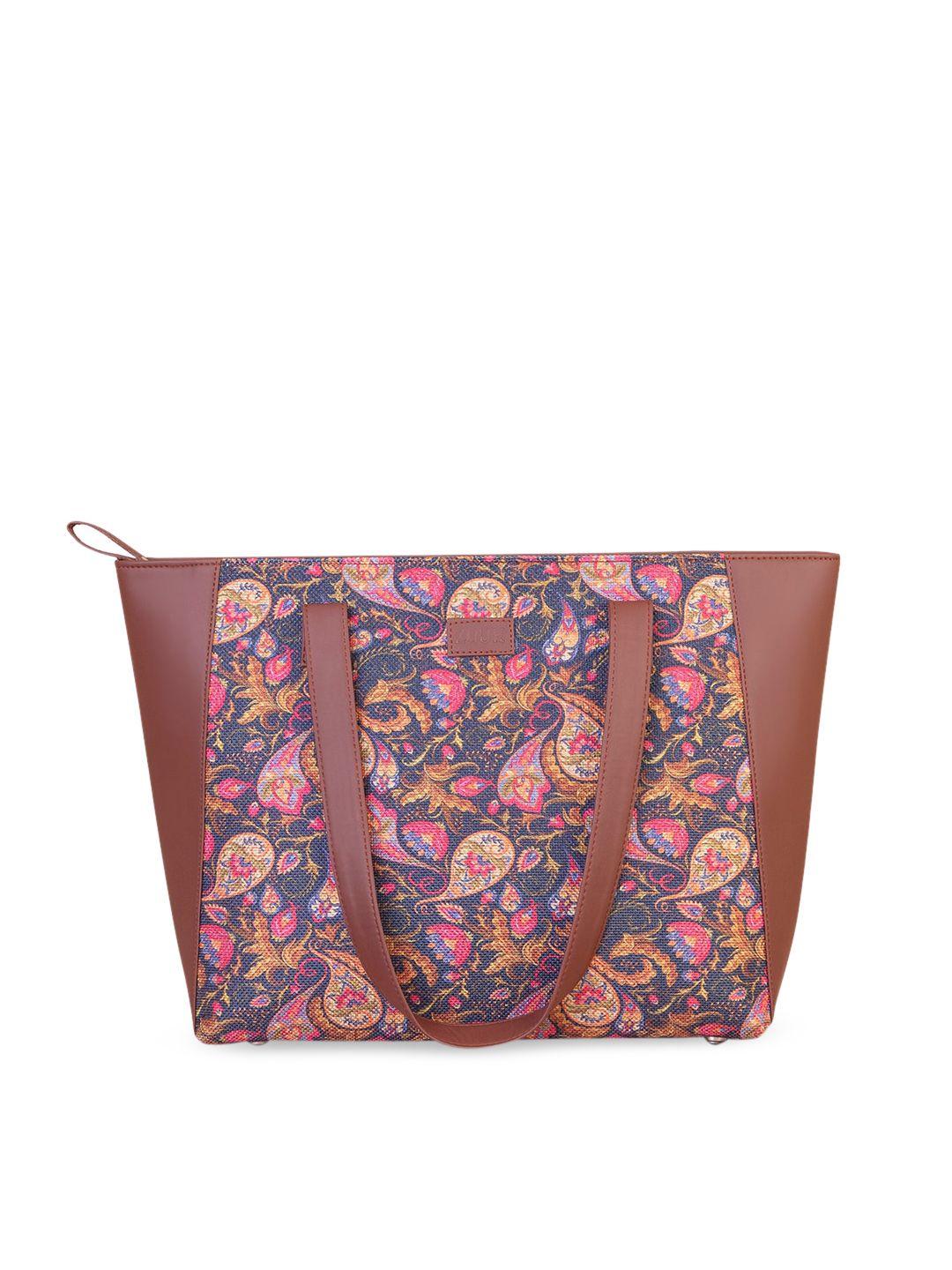 zouk multicoloured floral printed shopper tote bag