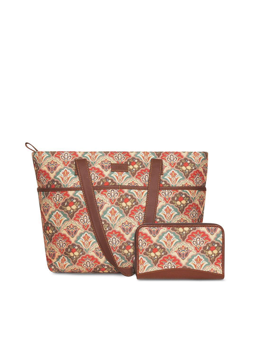 zouk multicoloured floral printed structured sling bag