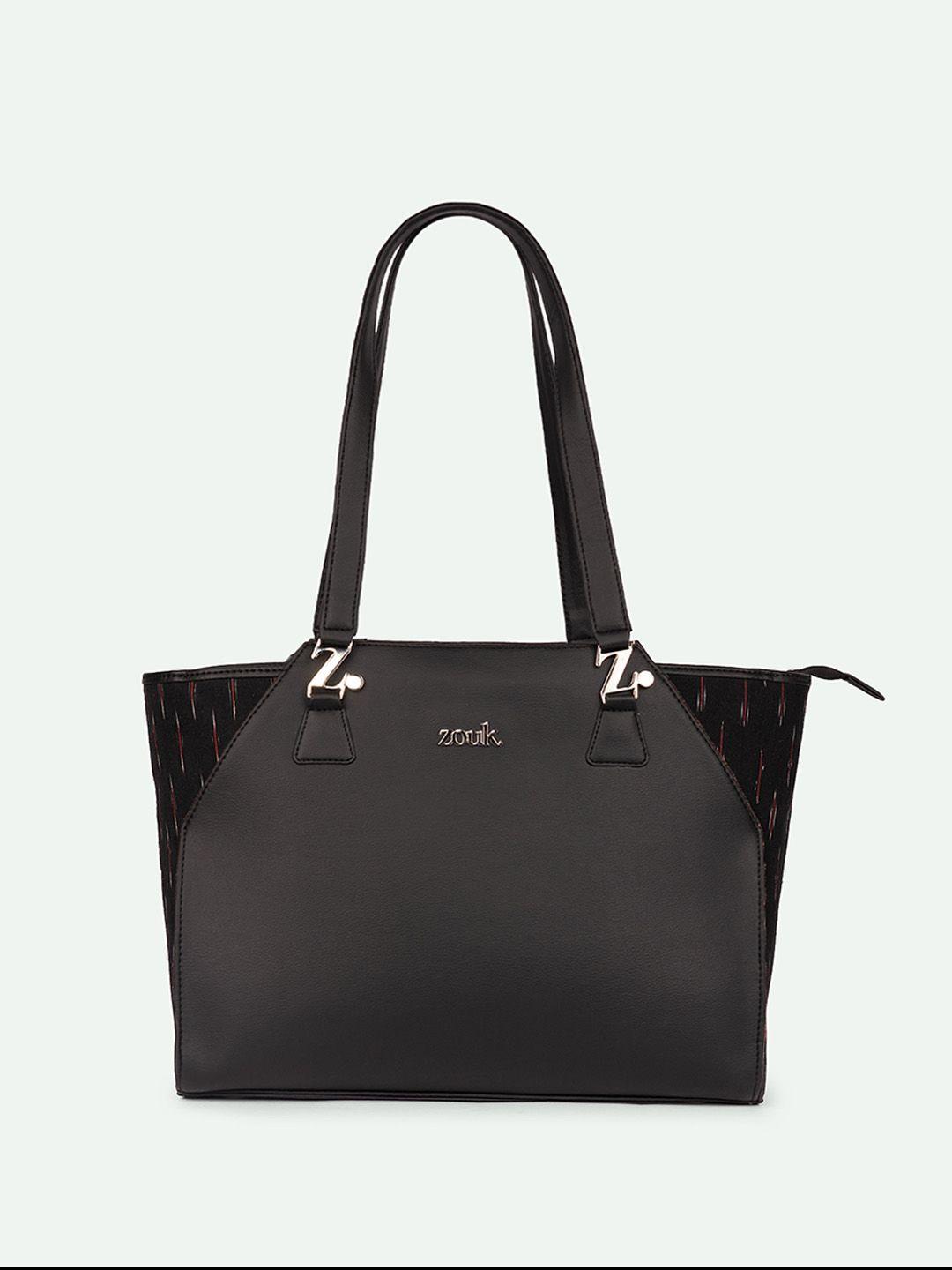 zouk oversized structured tote bag with applique