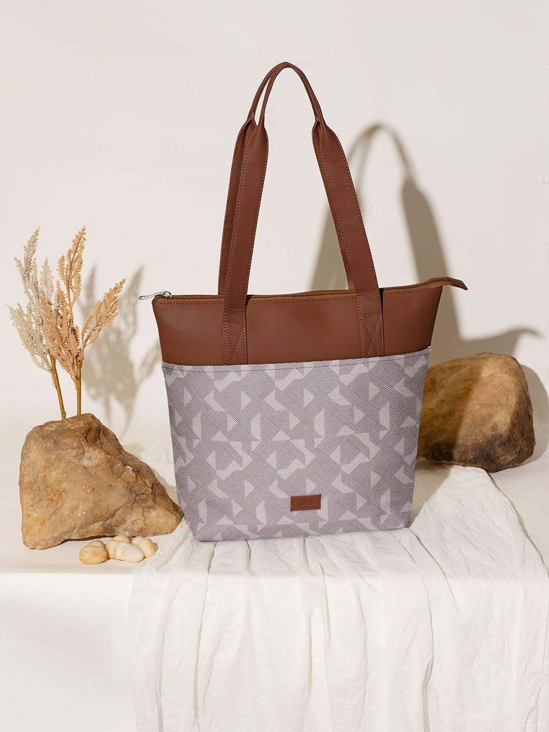 zouk printed shopper jute tote bag