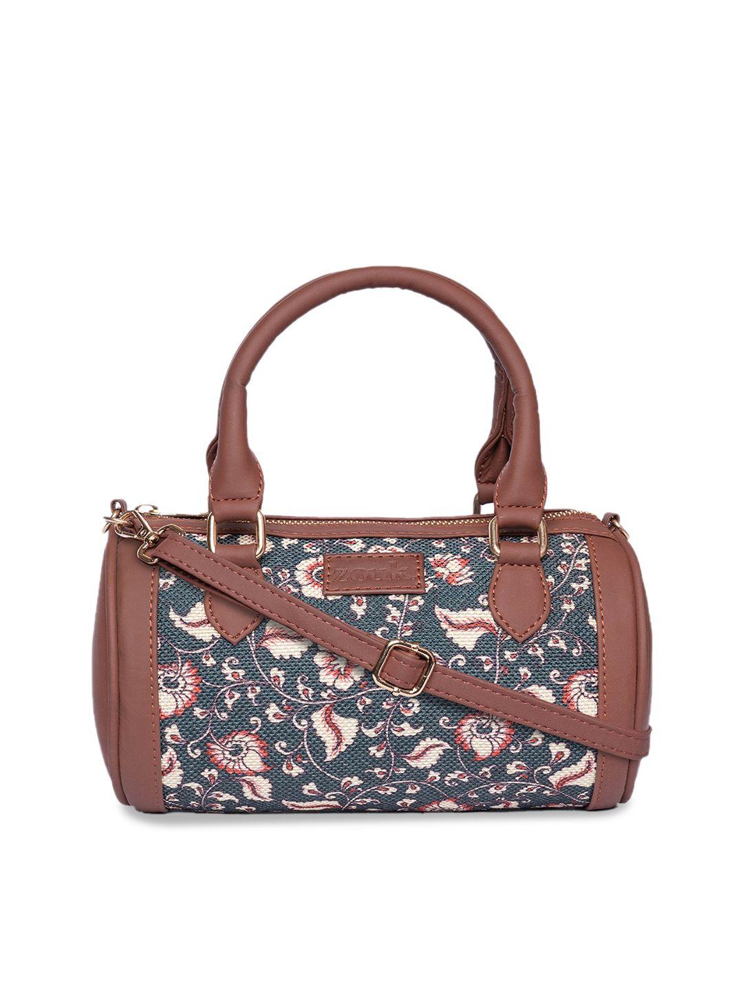 zouk printed water resistant structured handheld bag