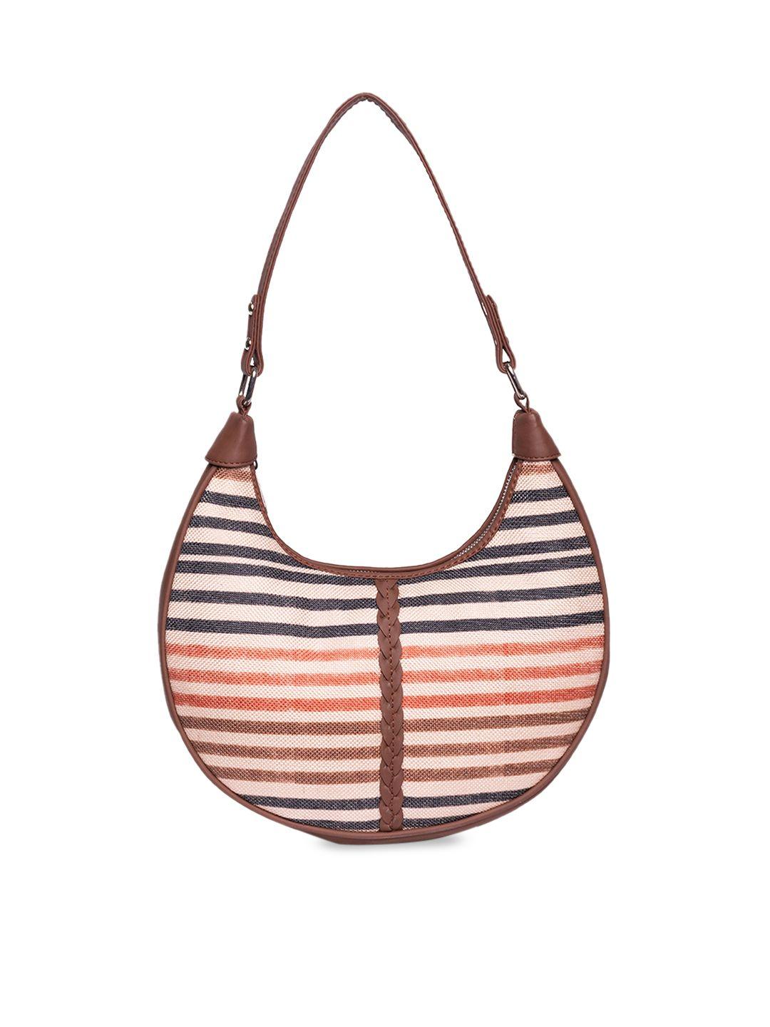 zouk striped hobo bag