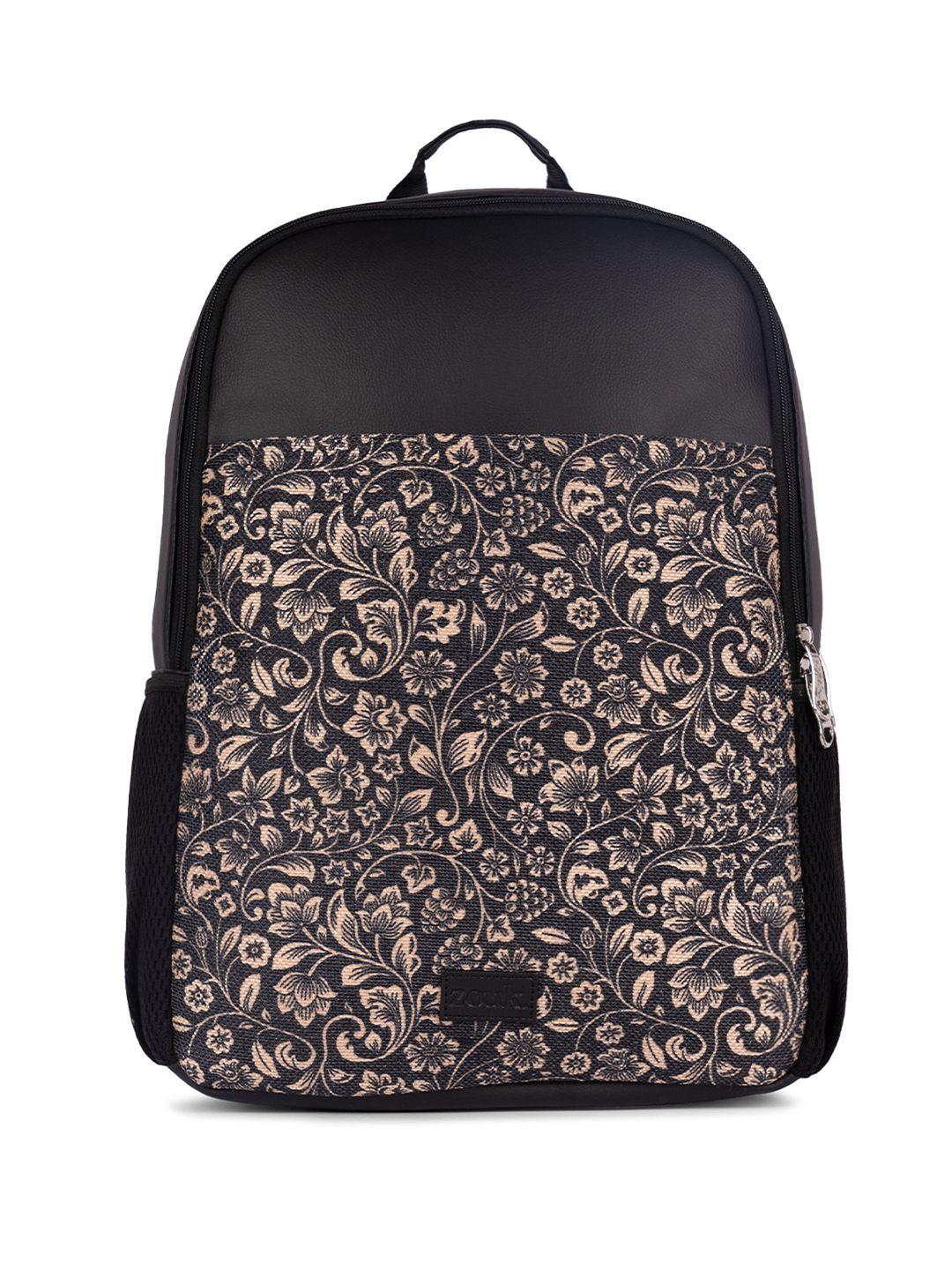 zouk unisex floral printed water resistance backpack up to 16 inch