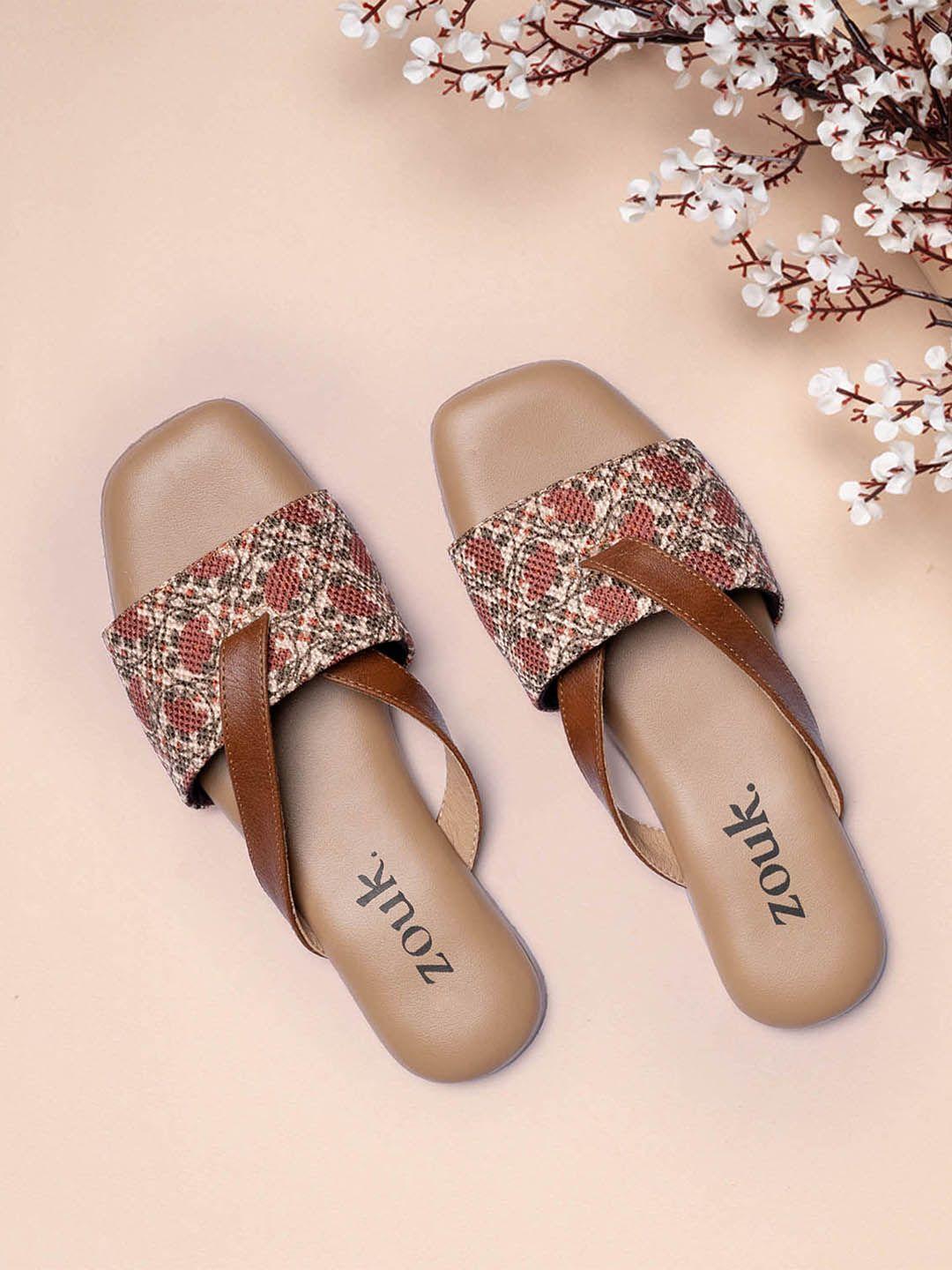 zouk women auroville botanica printed one toe flats