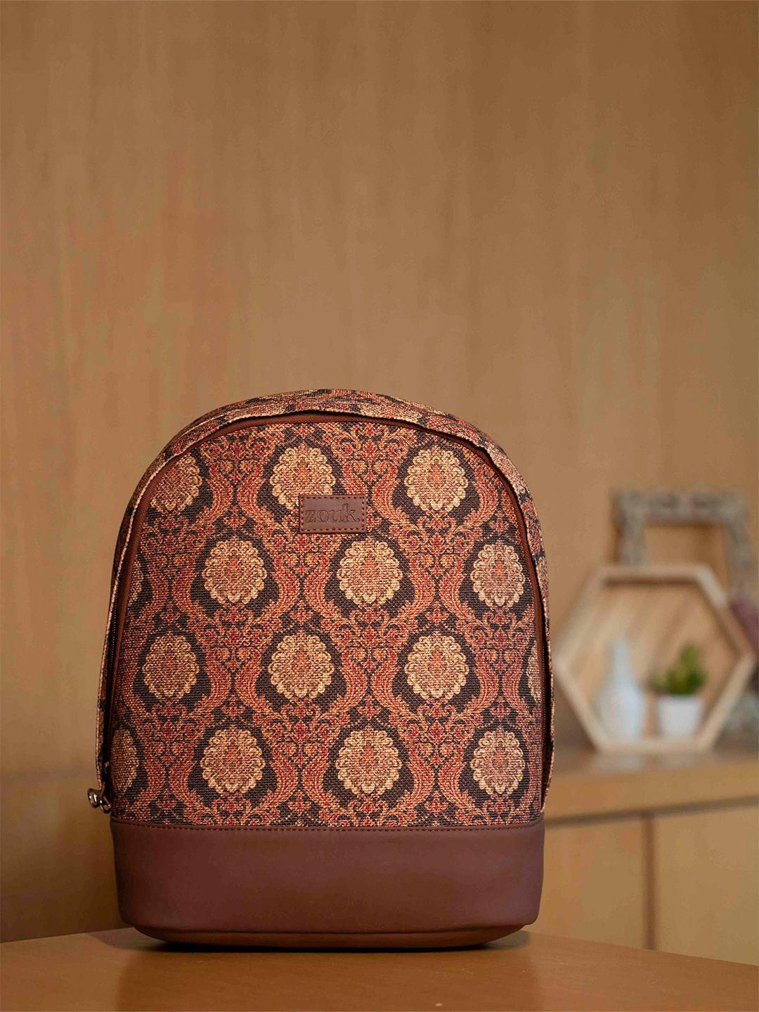 zouk women ethnic motifs printed backpack