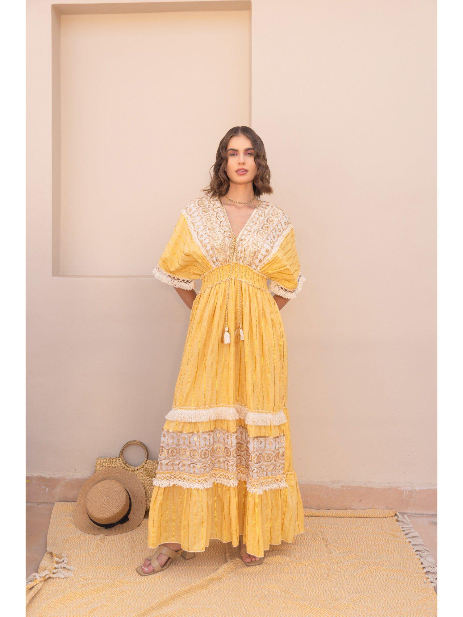 zoya laced boho maxi kaftan dress-style resort