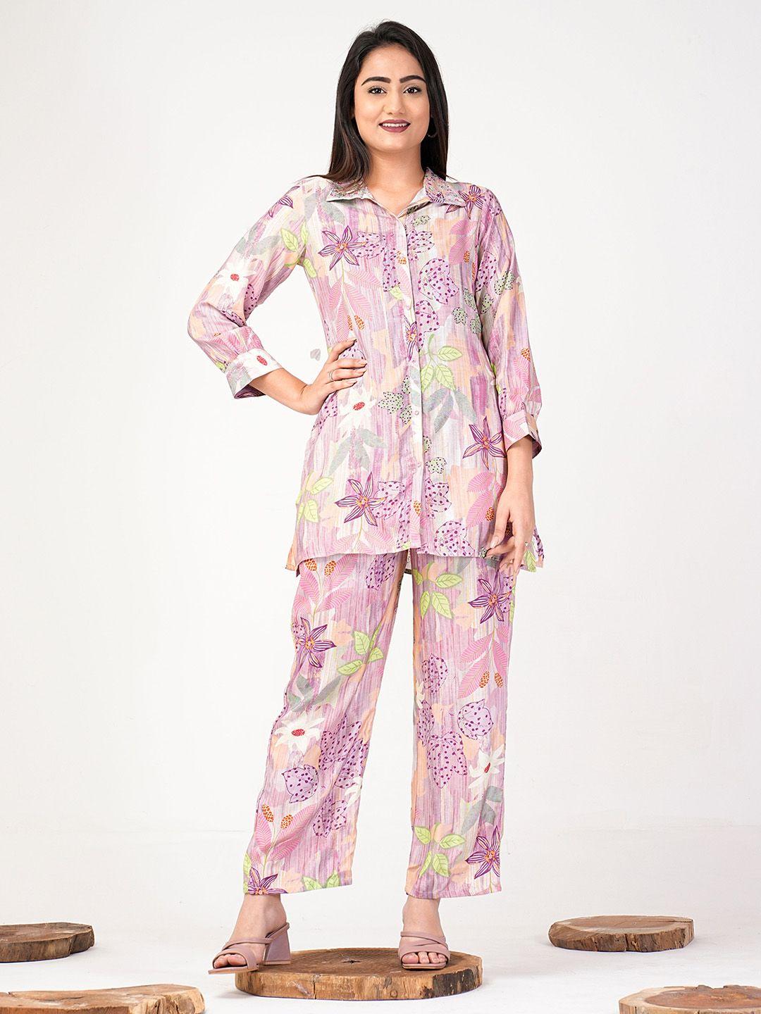 zoyoto floral printed shirt with trouser