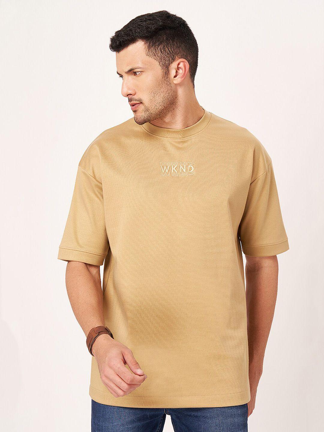 zu men drop-shoulder sleeves raw edge t-shirt