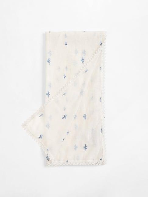 zuba by westside embroidered off white dupatta