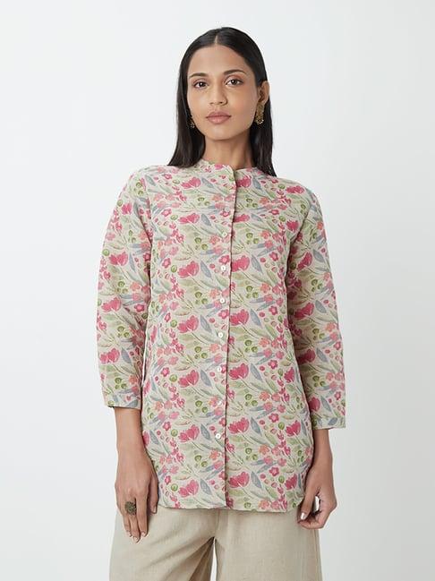 zuba by westside multicolour printed a-line kurti