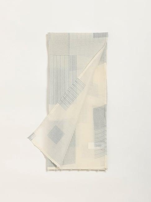 zuba by westside off-white printed stole