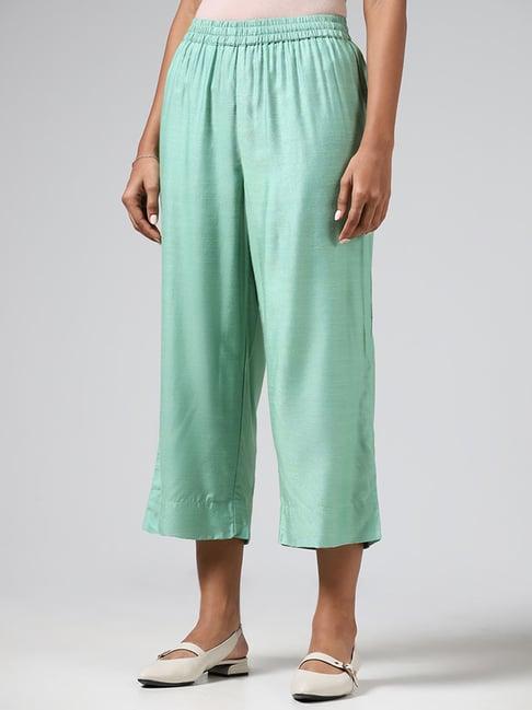 zuba by westside solid sea green pants