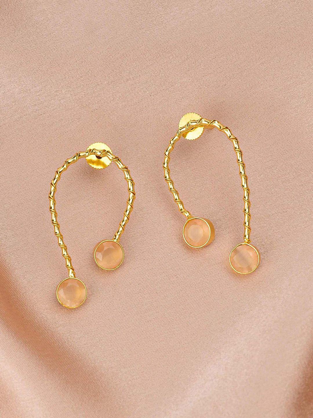 zurii brass plated drop earrings