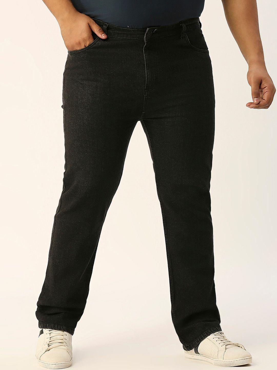 zush men plus size mid rise clean look stretchable jeans