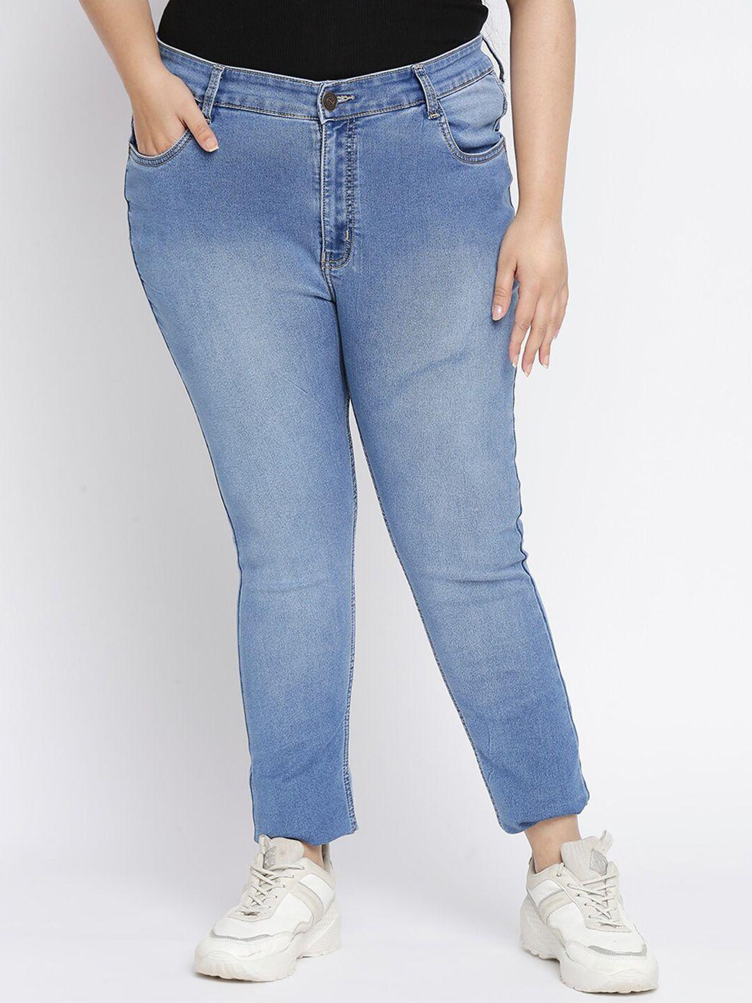 zush women plus size blue light fade stretchable jeans