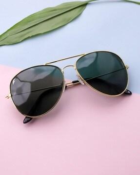 zw123 uv-protected aviator sunglasses