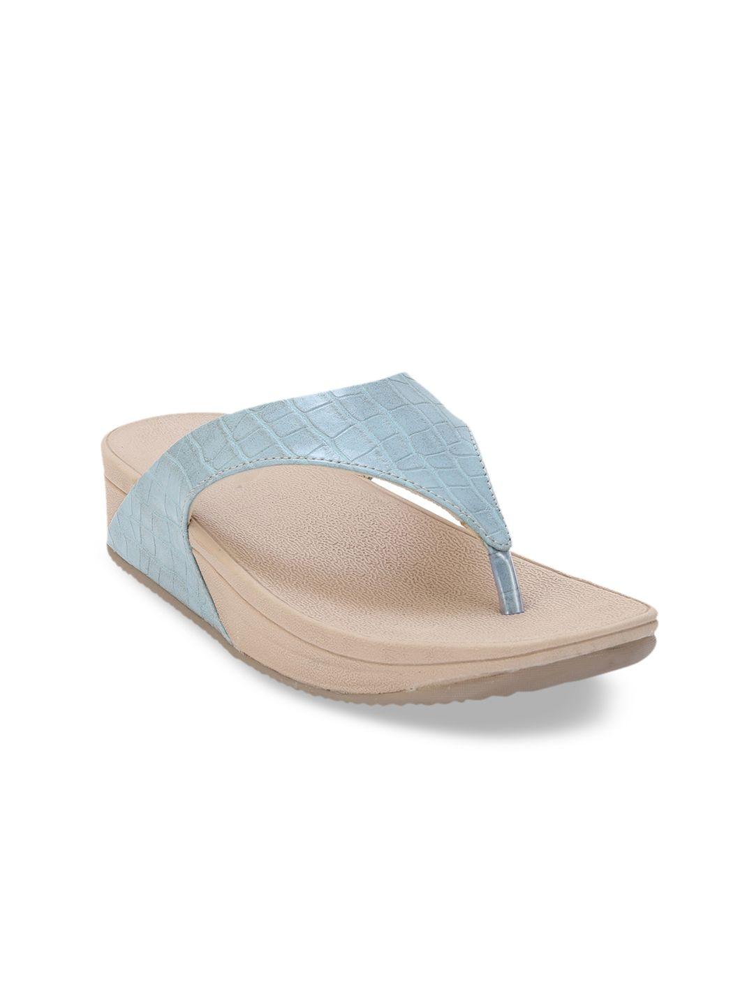 zyla women blue solid wedge sandals