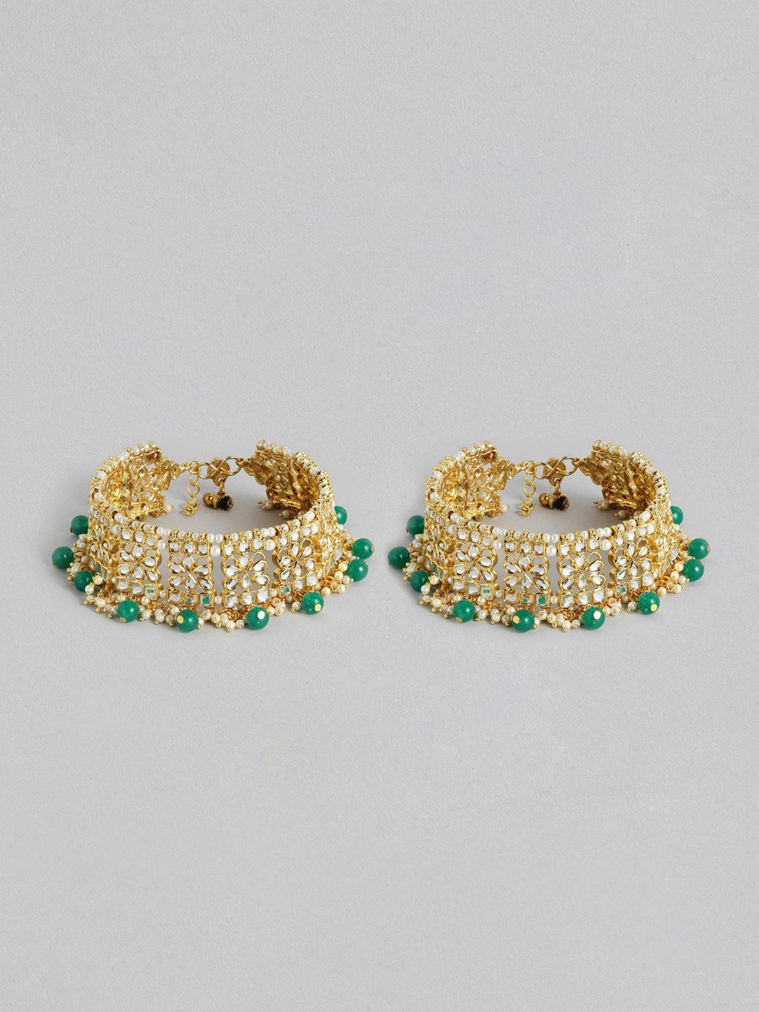 peora-women-18k-gold-plated-green-&-white-bridal-kundan-pearl-studded-anklet-payal