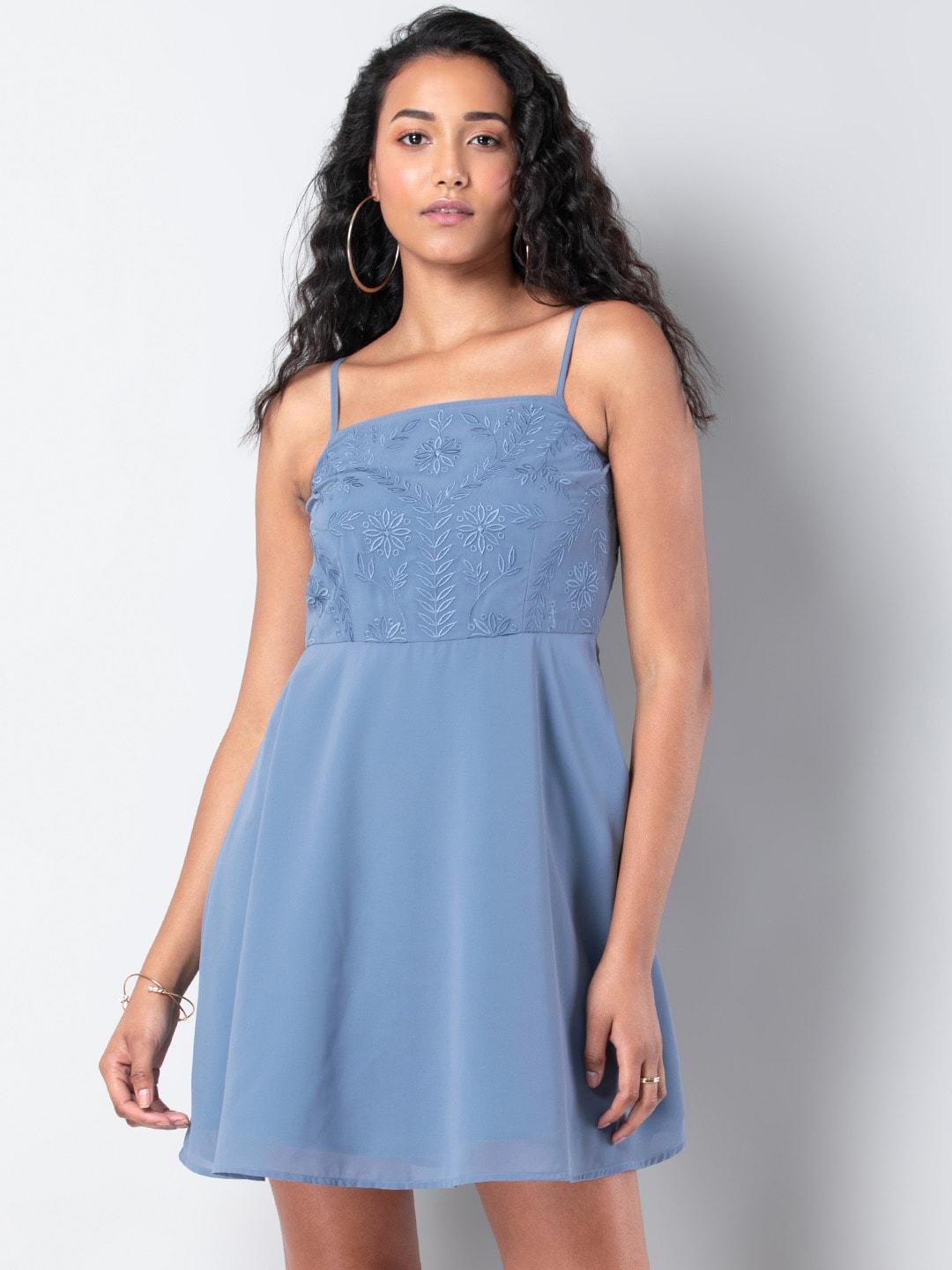 faballey-women-blue-embroidered-fit-and-flare-dress