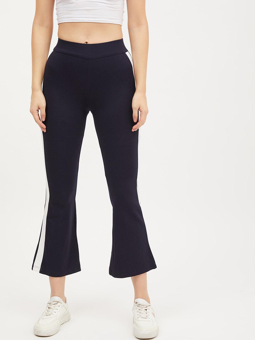 harpa-women-navy-blue-smart-regular-fit-solid-bootcut-trousers-with-side-stripes