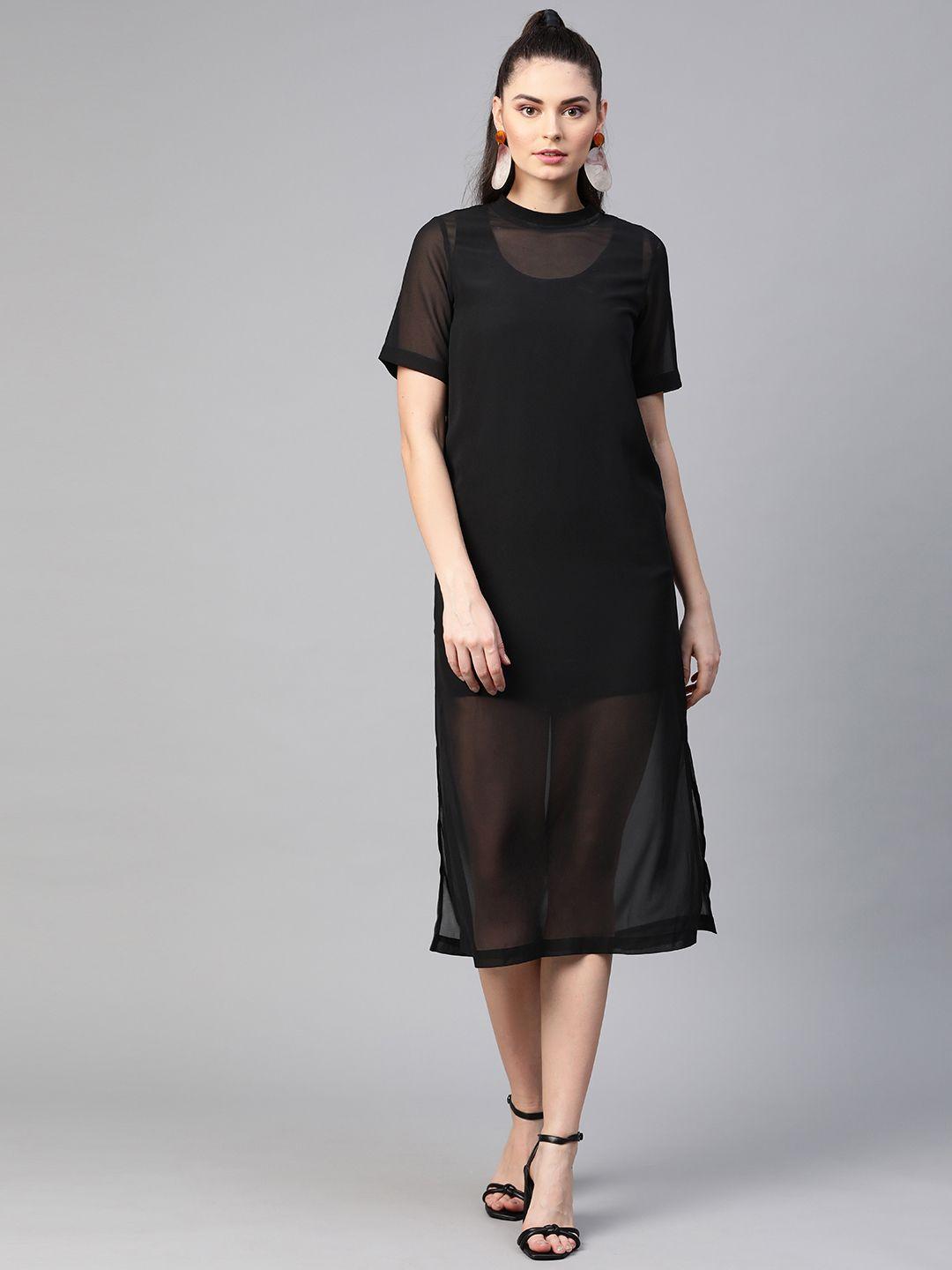 sassafras-women-black-solid-semi-sheer-midi-layered-shift-dress