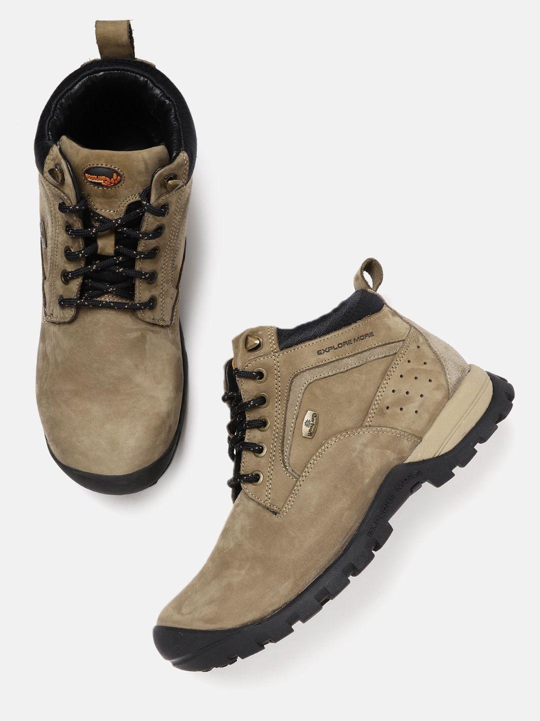 woodland-men-khaki-mid-top-nubuck-sneakers
