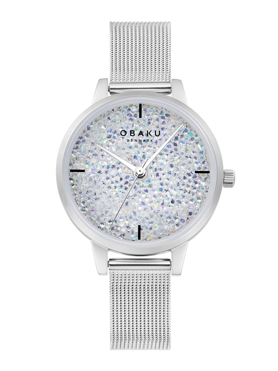 obaku-women-silver-toned-analogue-watch-v250lxcwmc