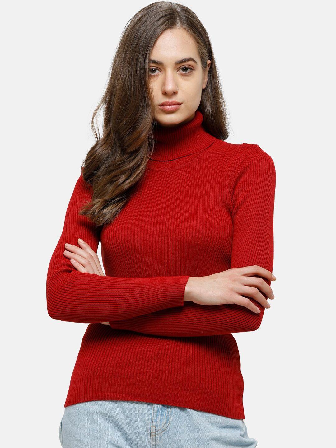 98-degree-north-women-red-turtle-neck-pullover