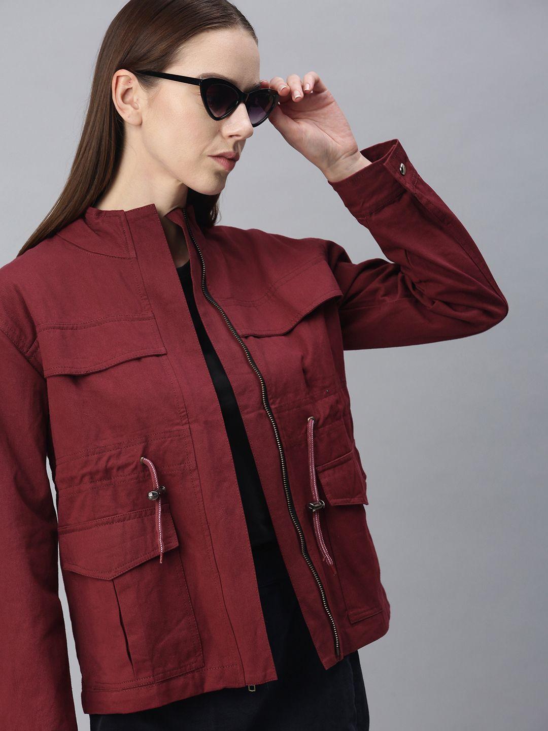 voxati-women-maroon-denim-jacket