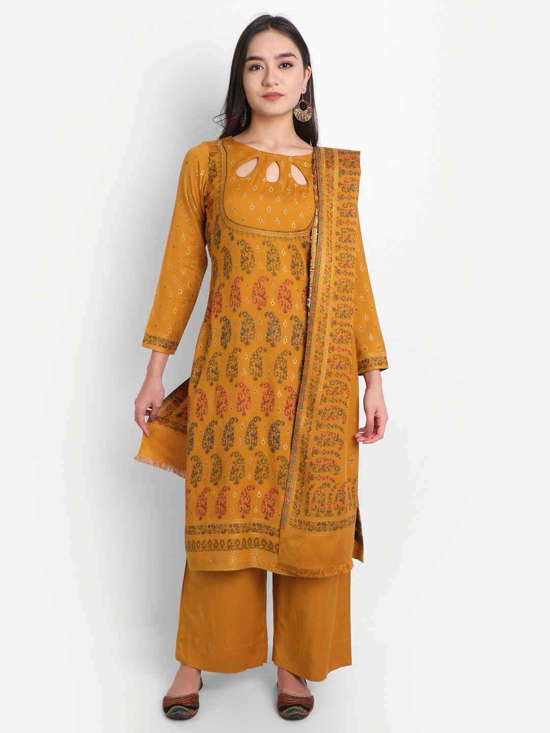hk-colours-of-fashion-mustard-&-pink-woven-design-viscose-rayon-unstitched-dress-material