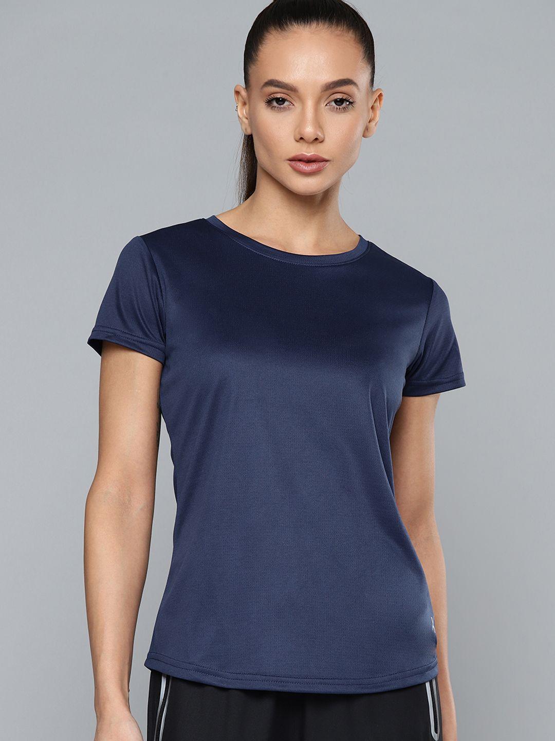 hrx-by-hrithik-roshan-women-navy-blue-running-t-shirt