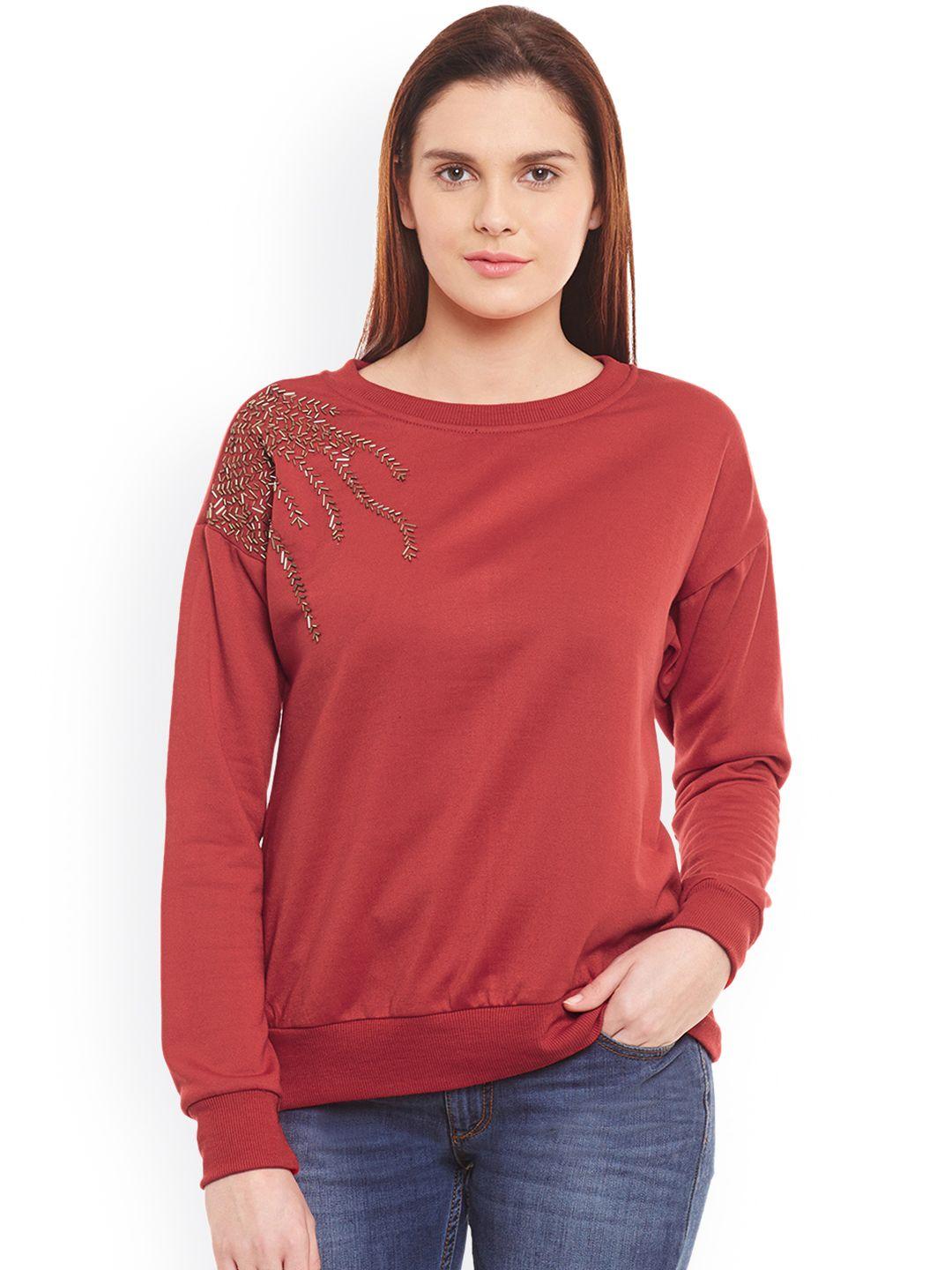 belle-fille-red-sweatshirt-with-embellished-detail