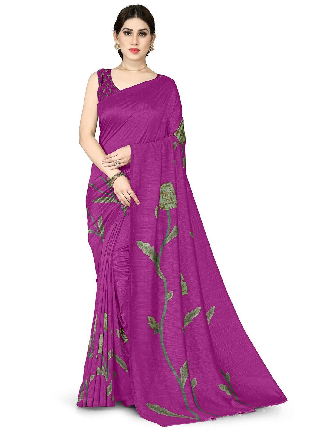 kalini-purple-&-green-floral-silk-blend-bagh-saree