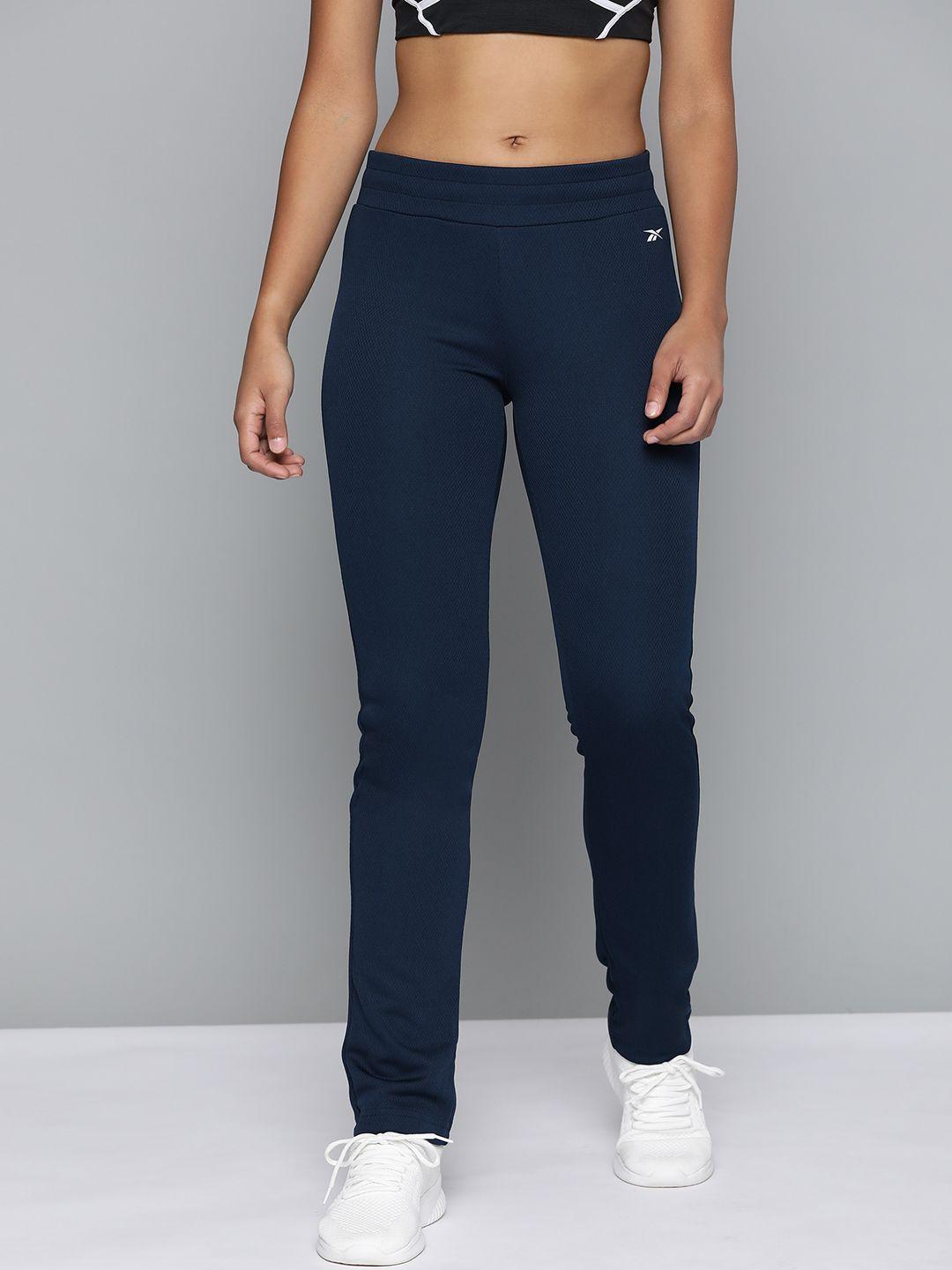 reebok-women-navy-blue-training-essentials-vector-solid-track-pants