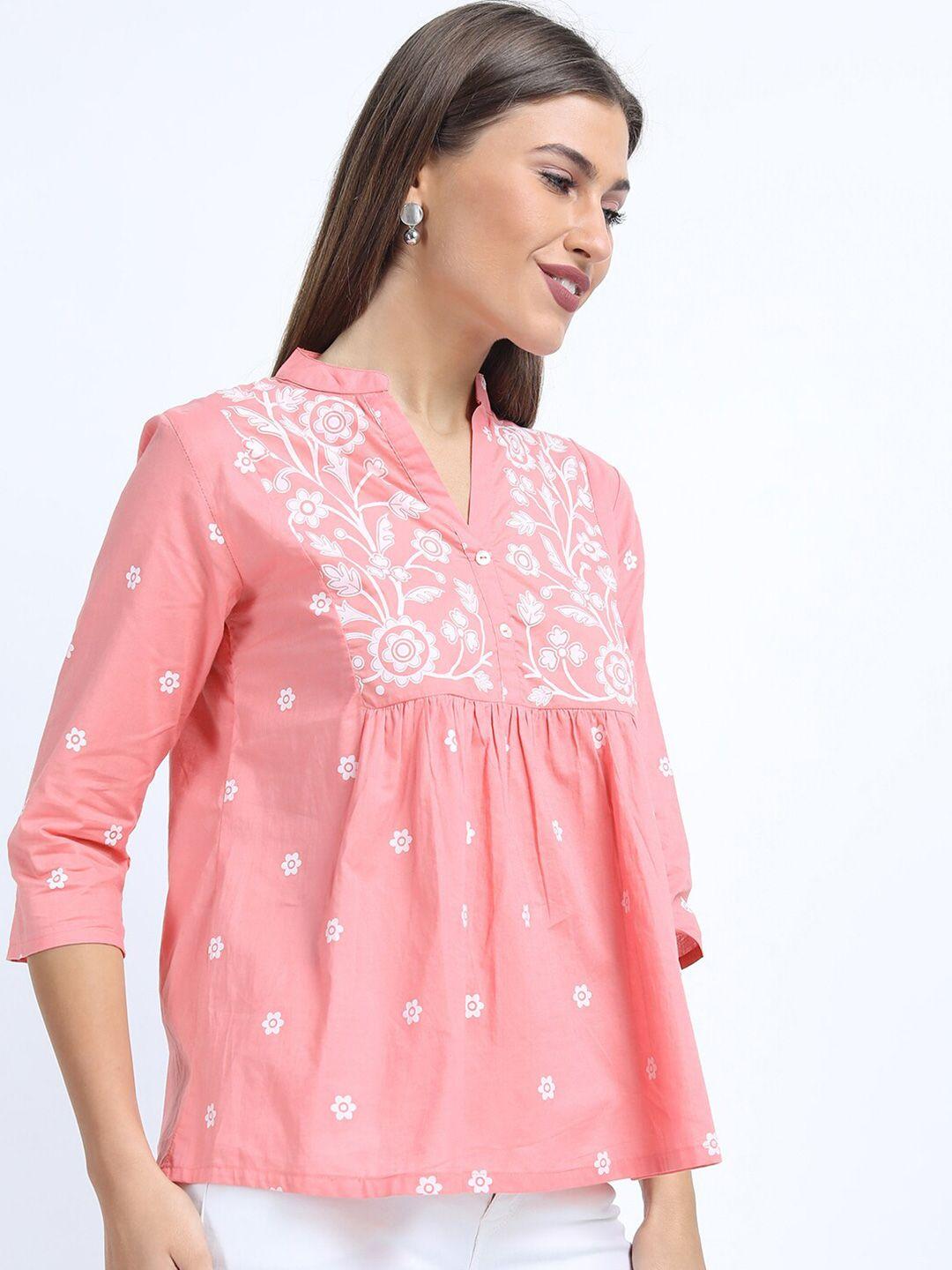 vishudh-pink-floral-mandarin-collar-floral-printed-top