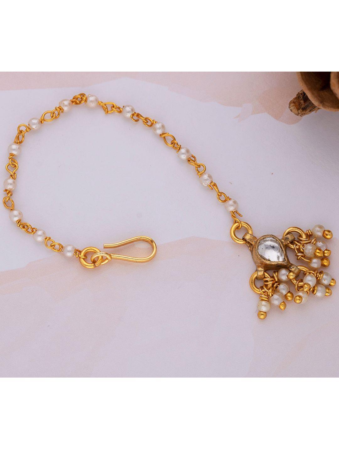 morkanth-jewellery-gold-plated-white-kundan-studded-&-pearl-beaded-maang-tikka