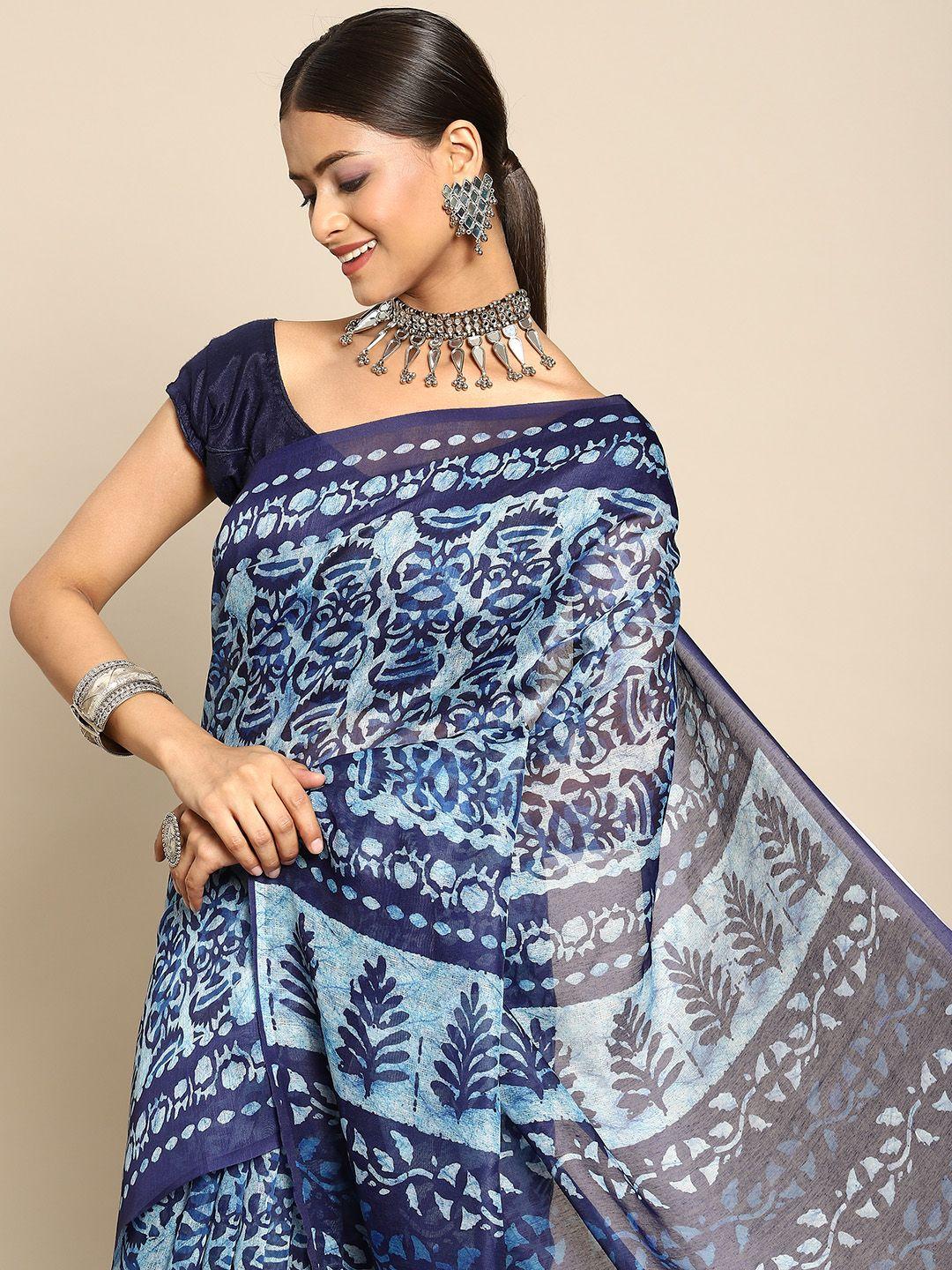 anouk-blue-ethnic-motifs-printed-saree