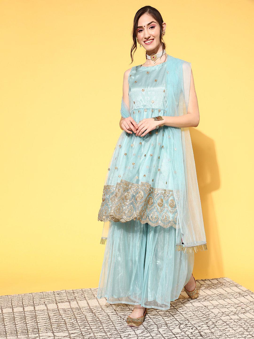 inddus-women-floral-net-ethereal-embroidery-kurta-set