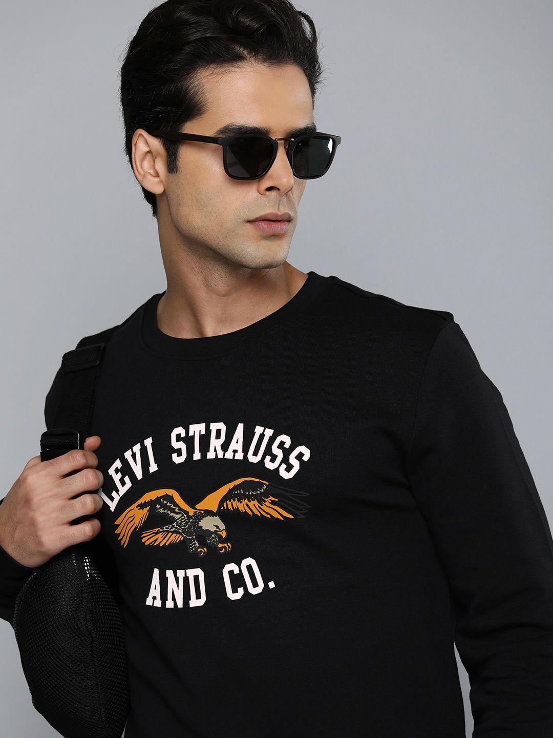 levis-men-black-printed-round-neck-pure-cotton-sweatshirt