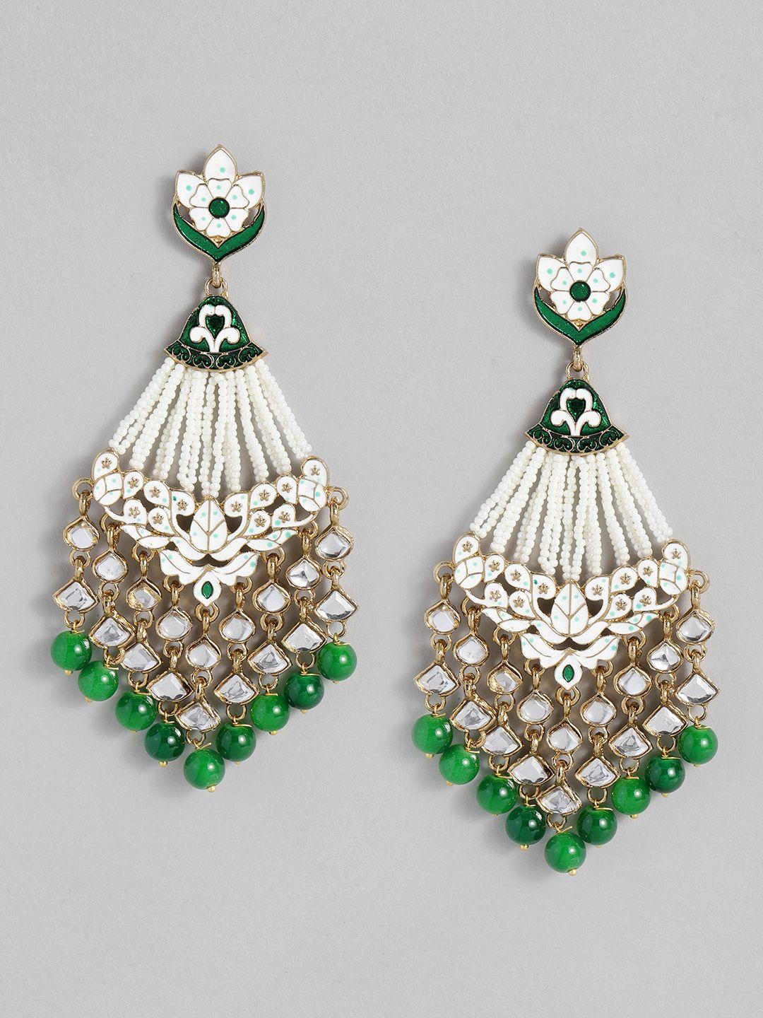 i-jewels-green-&-white-gold-plated-kundan-&-pearls-studded-earrings