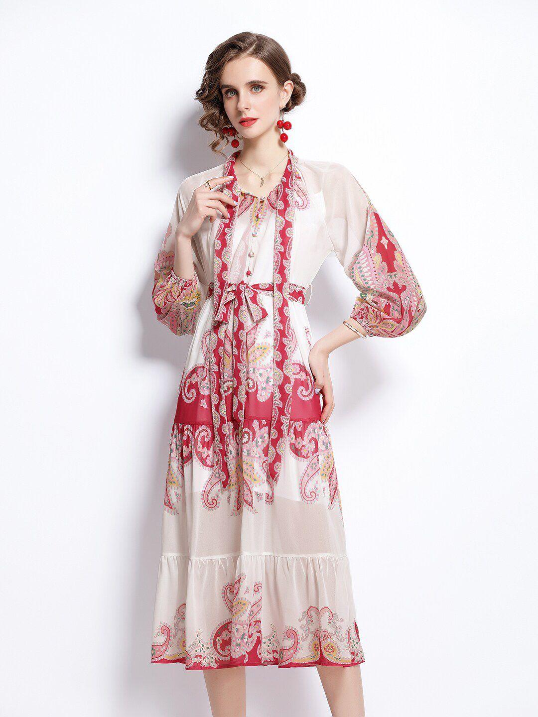 jc-collection-women-pink-&-white-floral-printed-midi-dress