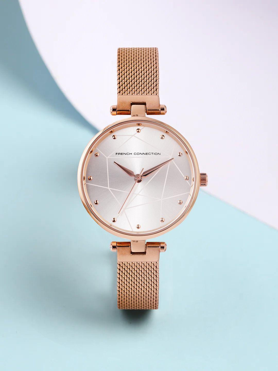 french-connection-women-white-dial-&-rose-gold-toned-stainless-steel-bracelet-style-straps-analogue-watch