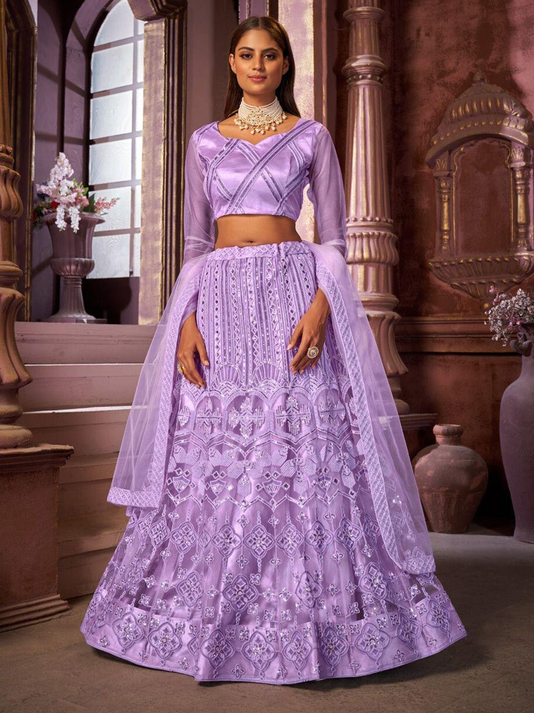 pandadi-saree-purple-embroidered-sequinned-semi-stitched-lehenga-&-blouse-with-dupatta