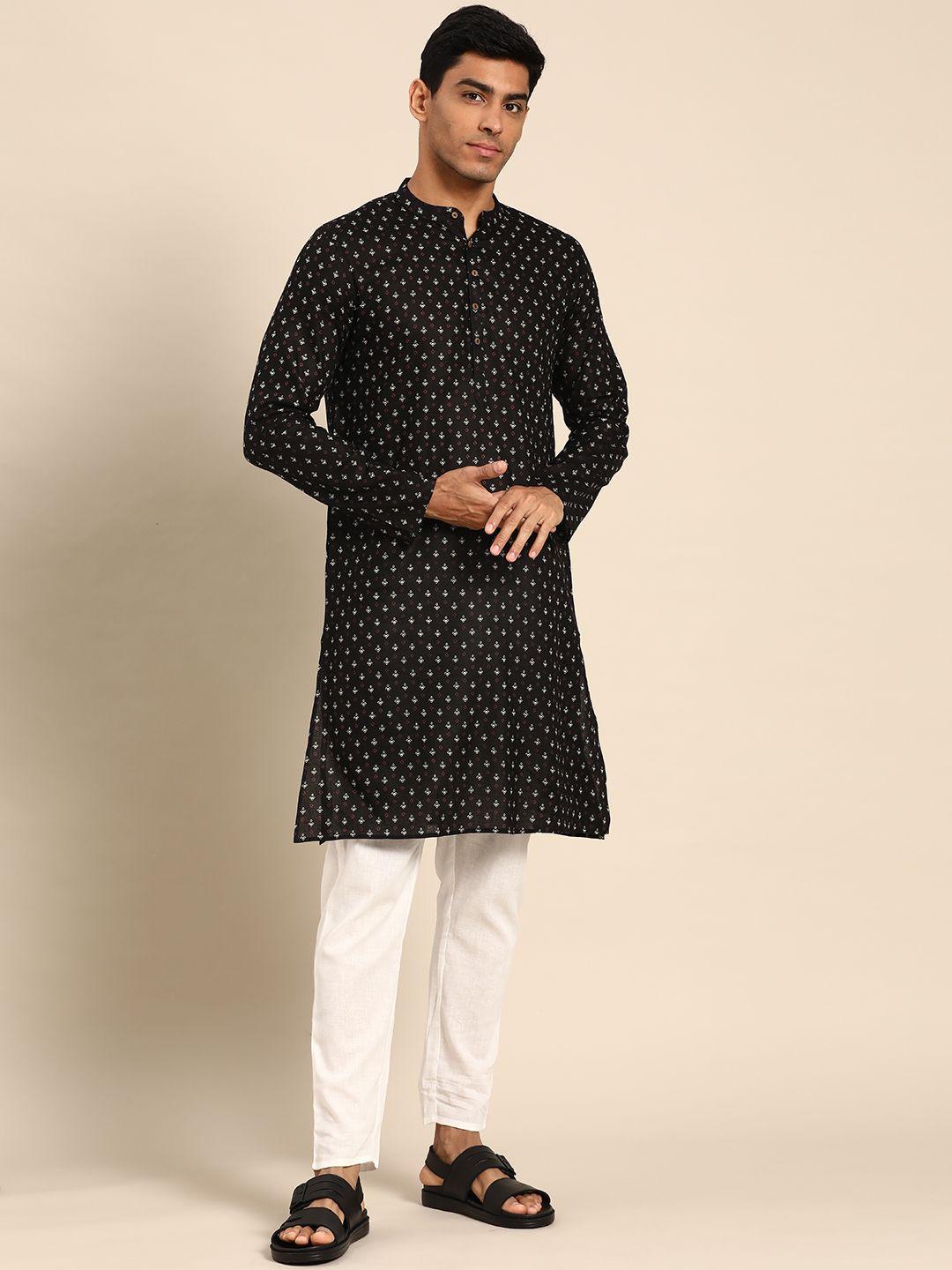 anouk-men-printed-pure-cotton-kurta-with-pyjamas