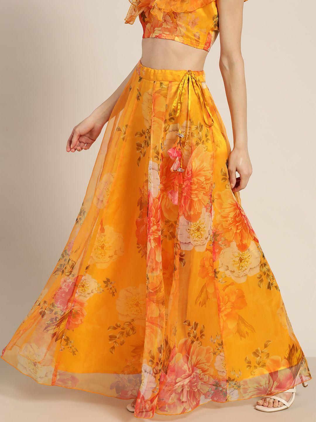 shae-by-sassafras-yellow-floral-organza-anarkali-flared-skirt