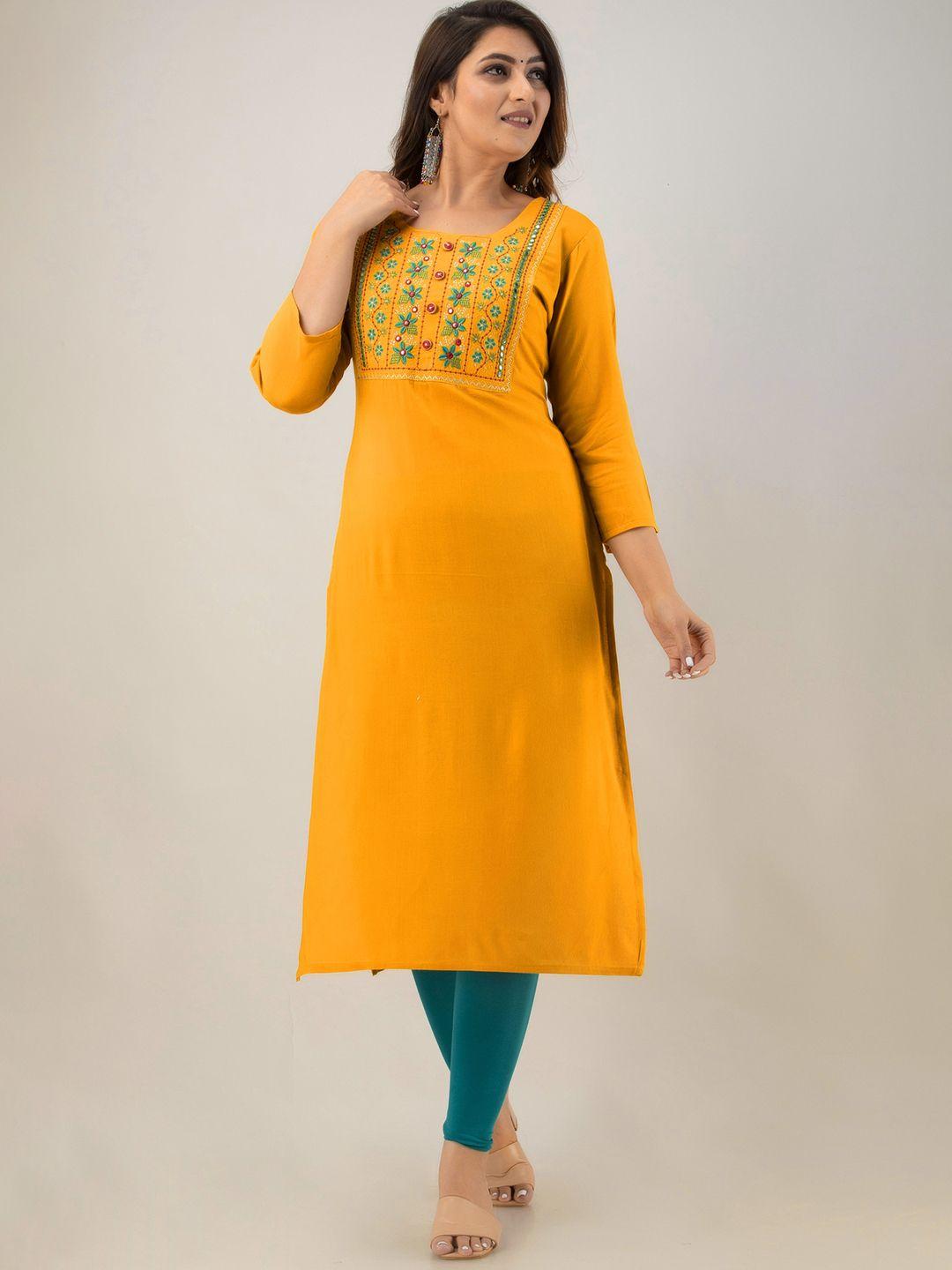 preksha-women-maroon-floral-embroidered-thread-work-kurta