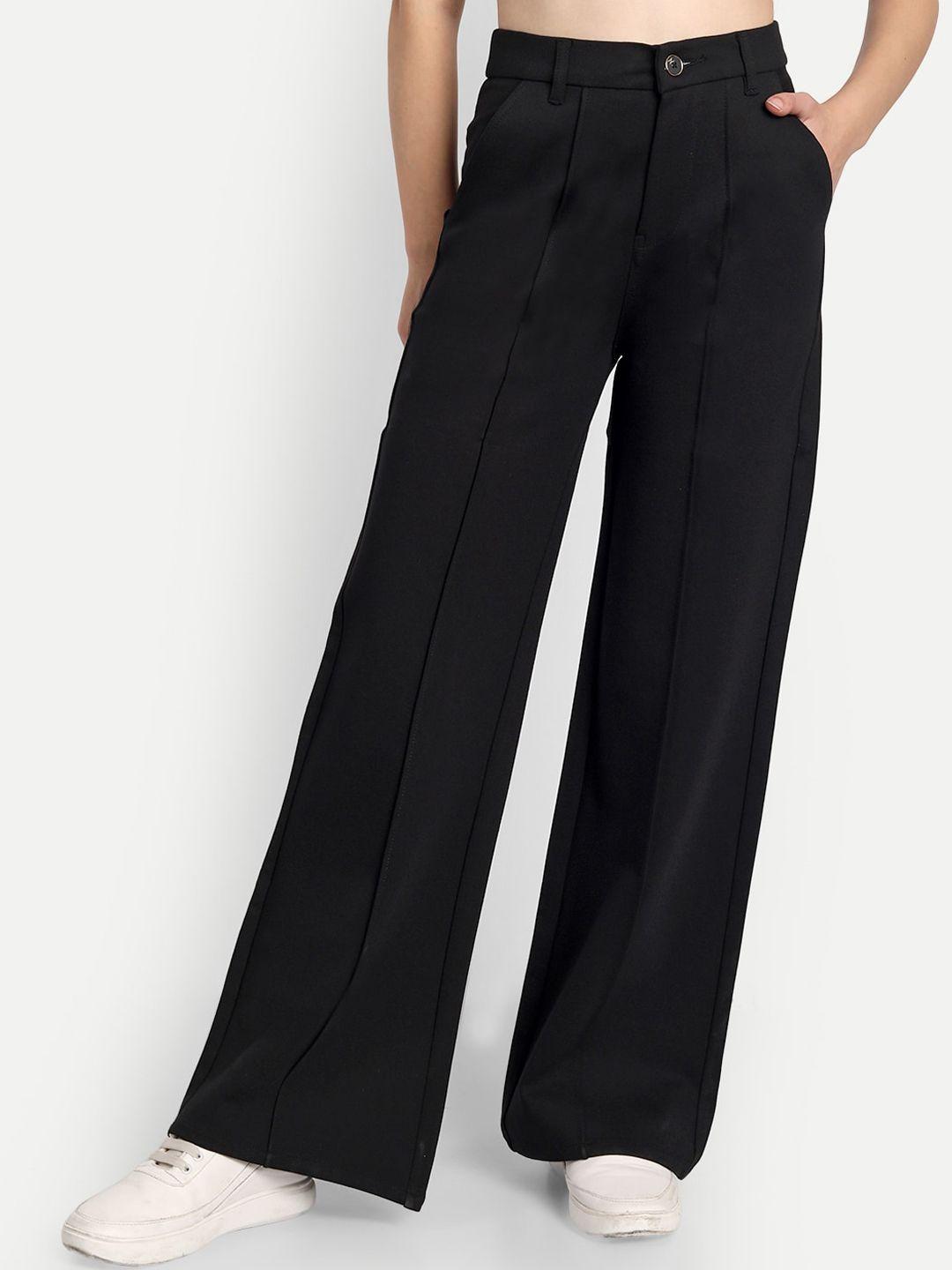 next-one-women-black-relaxed-straight-leg-loose-fit-high-rise-easy-wash-trousers
