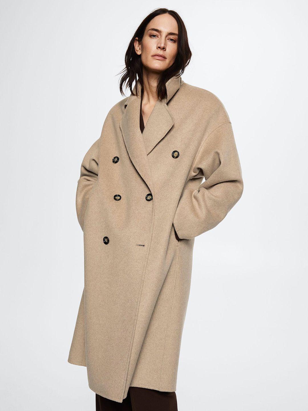 mango-women-beige-solid-oversize-longline-overcoat